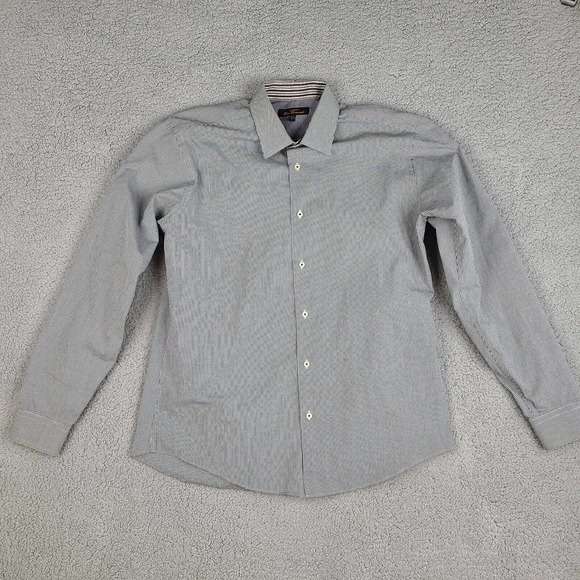Ben Sherman Shirt Men's‎ Large 16.5 34-35 Black White Check Button Down - Picture 1 of 12